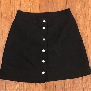 Button Down Black Skirt